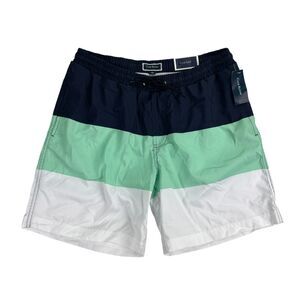 Club Room Mens Quick-Dry Colorblock 7" Swim Trunks Multicolor M